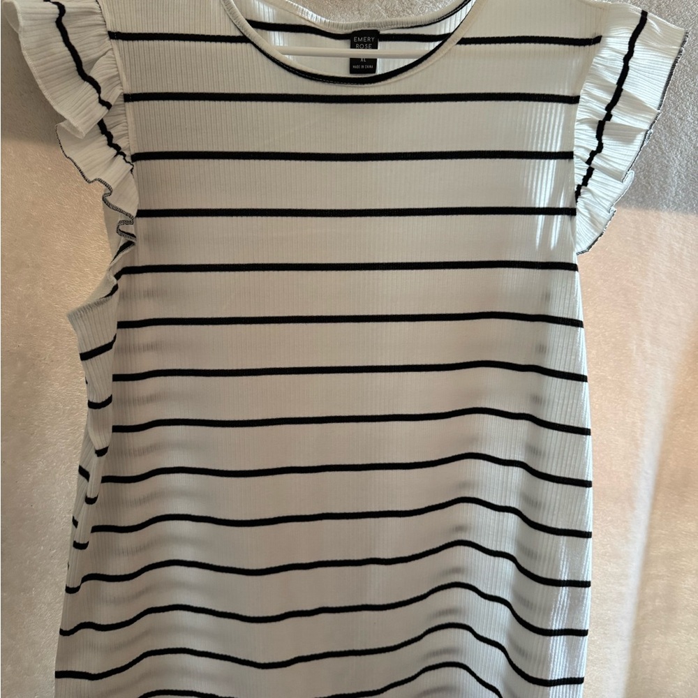 Target white Ruffled Blouse Relaxed Fit